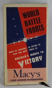 World Battle Fronts - World War II map (1943)